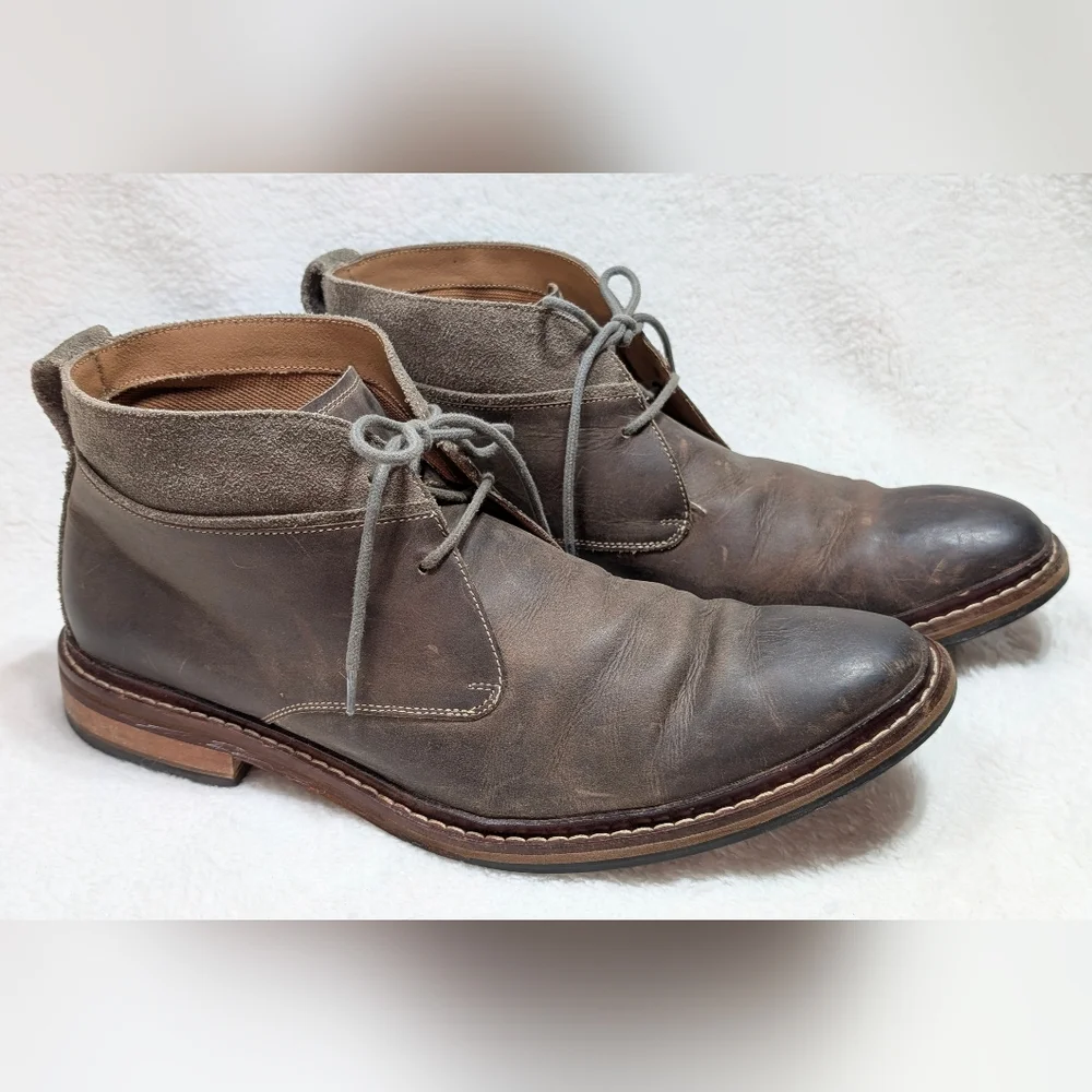 Cole Haan Men's 12 Williams Welt Brown Leather Chukka Ankle Boots